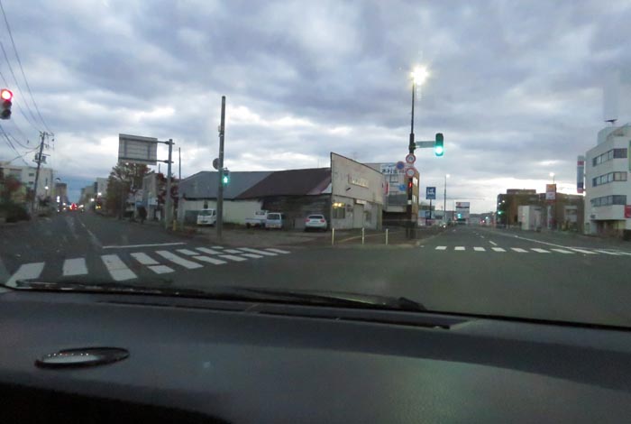 webnews今朝の北見/交差点から北4条通り側のパレスビル方向