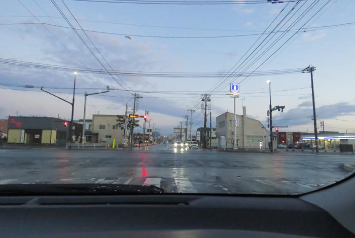 webnews今朝の北見/交差点から奥は常呂方面