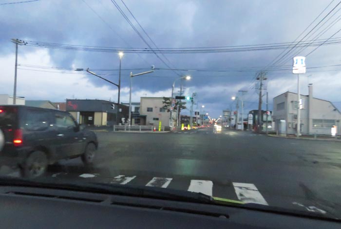 webnews今朝の北見/交差点から奥は常呂方面