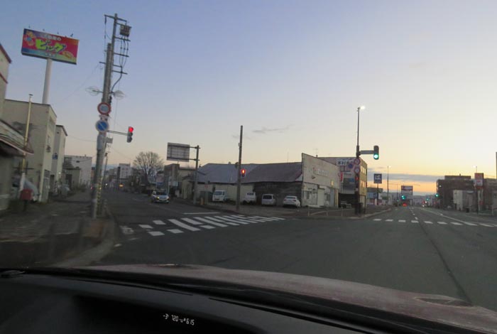 webnews今朝の北見/交差点から北4条通り側のパレスビル方向