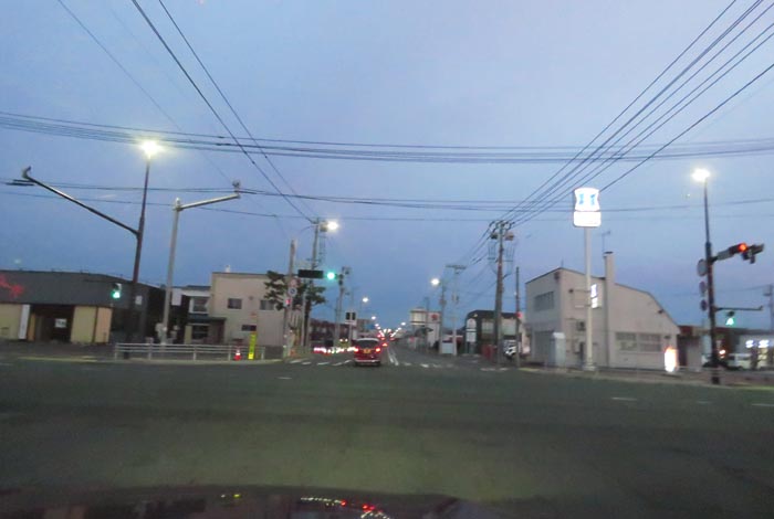 webnews今朝の北見/交差点から奥は常呂方面