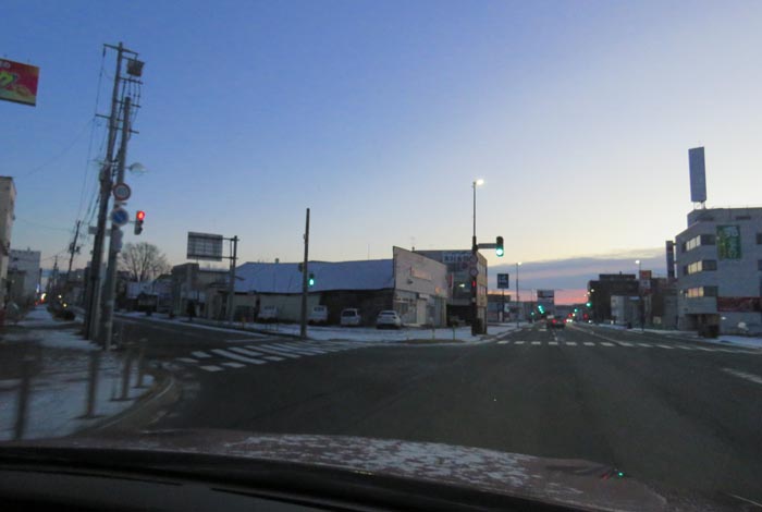webnews今朝の北見/交差点から北4条通り側のパレスビル方向