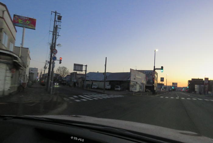 webnews今朝の北見/交差点から北4条通り側のパレスビル方向