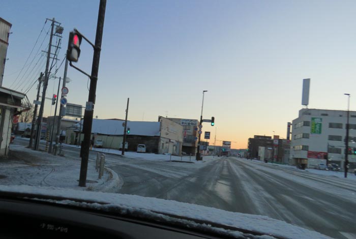 webnews今朝の北見/交差点から北4条通り側のパレスビル方向