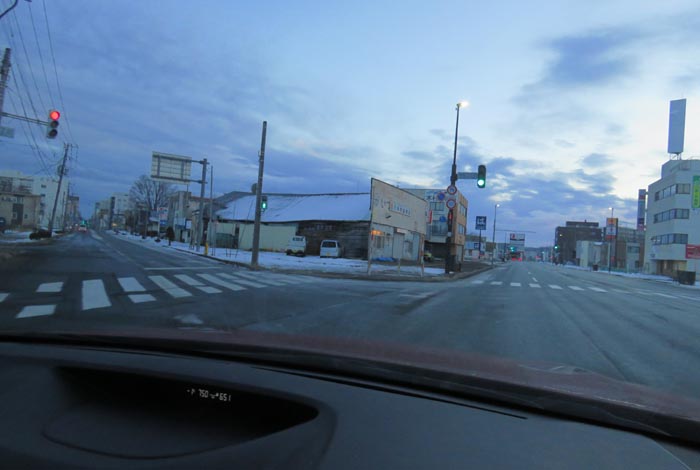 webnews今朝の北見/交差点から北4条通り側のパレスビル方向